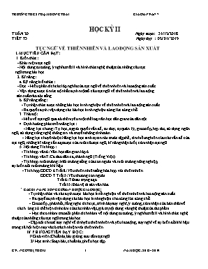 Giáo án Ngữ văn Lớp 7 - Chương trình học kỳ II - Năm học 2018-2019 - Trường THCS Hồng Thái